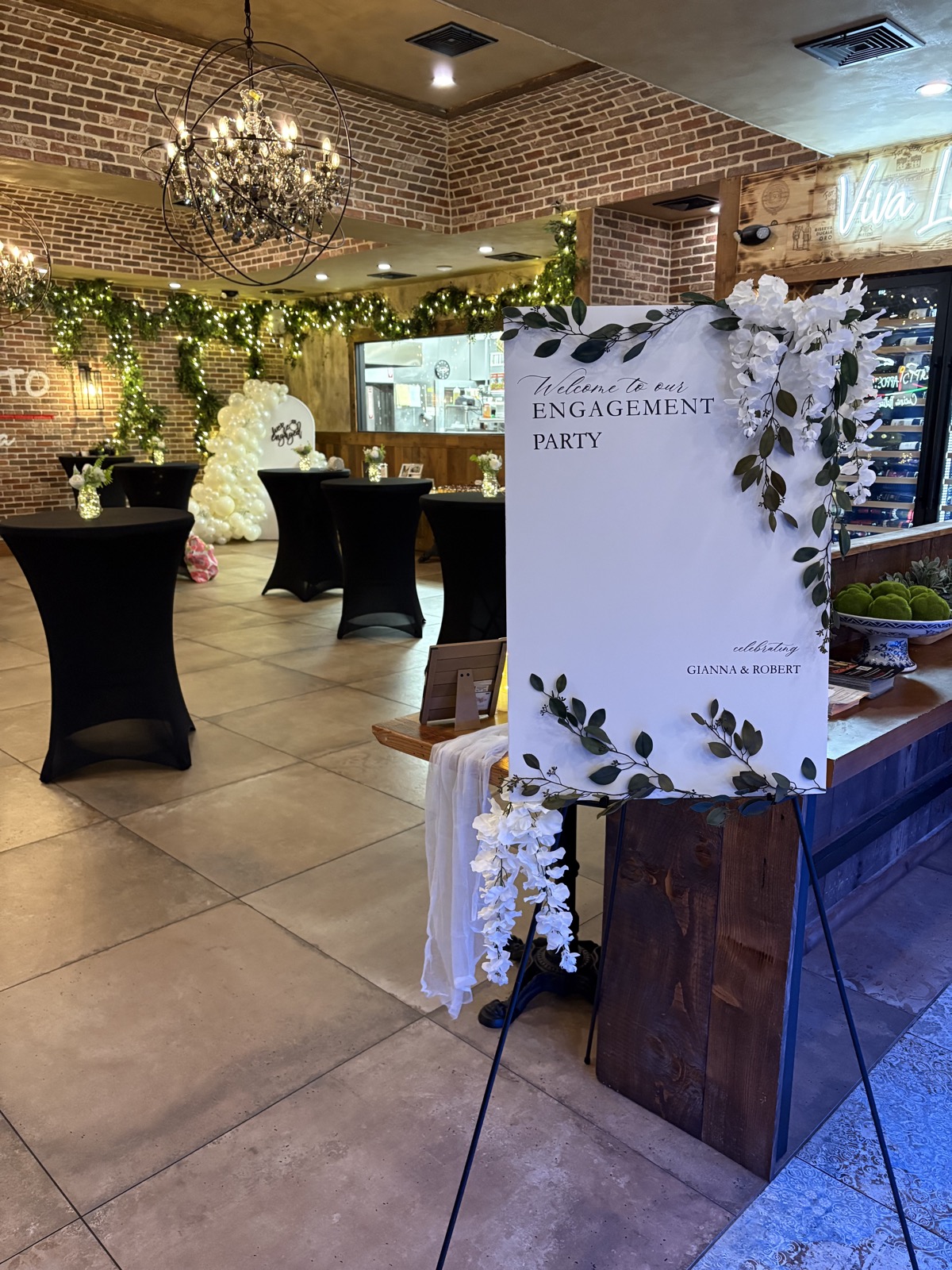 Greenery & ivory lights — Engagement styling by Arches & Aesthetics by Lisa