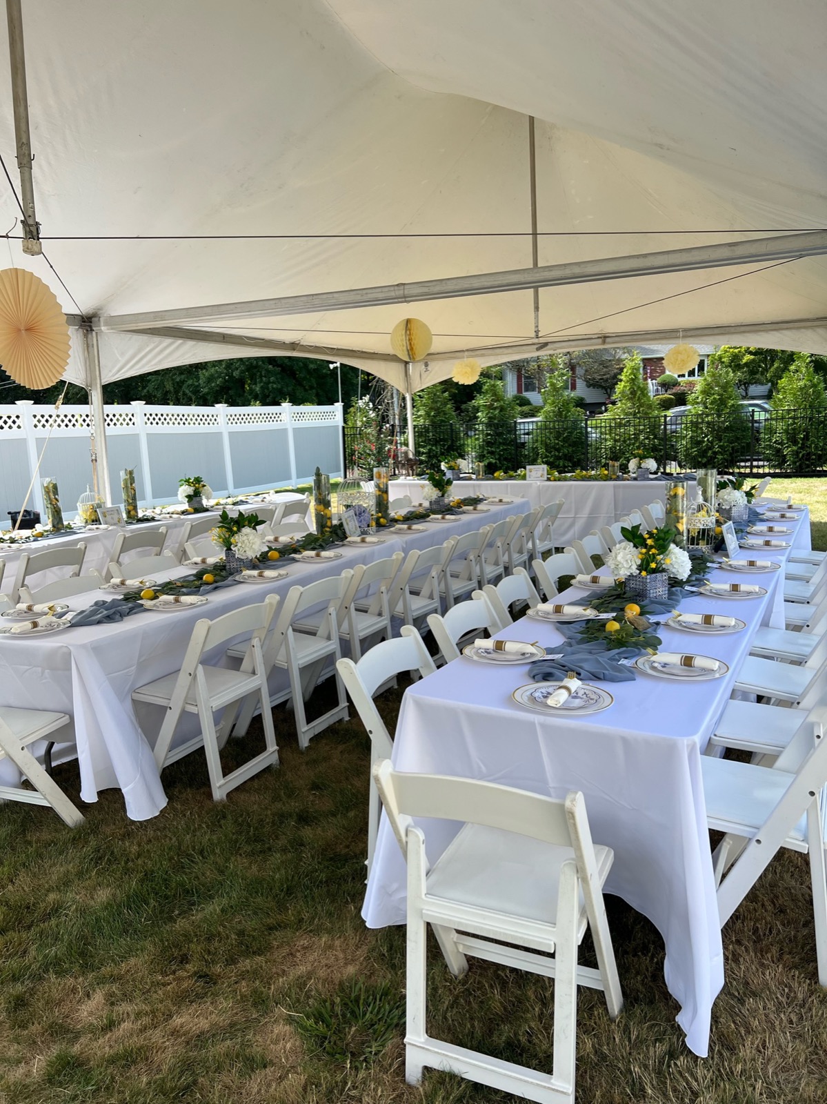 Tented wedding reception with full event styling by Arches & Aesthetics